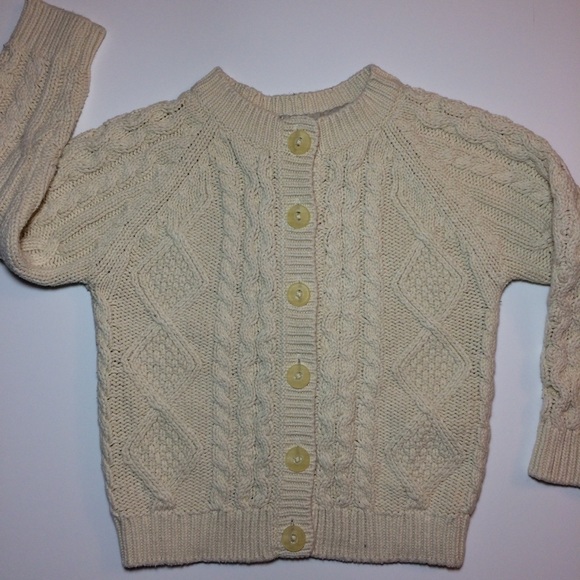 L.L. Bean Other - L.L. Bean White Button Up Cable Knit Sweater!